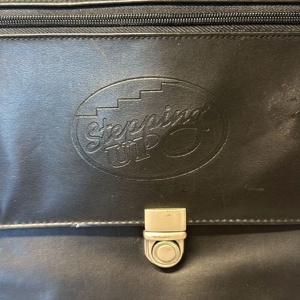 Leeds Backpack Leather Laptop travel bag Brief‎ Case black Style 9100-99